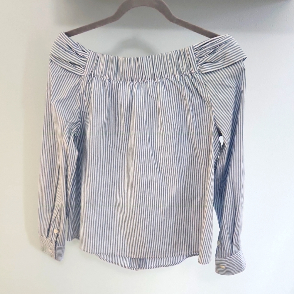 Jonathan Simkhai Striped Off-Shoulder Blouse - Picture 5 of 8